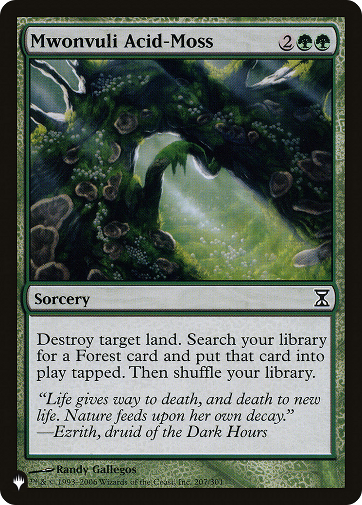 Mwonvuli Acid-Moss [The List Reprints] | Card Citadel