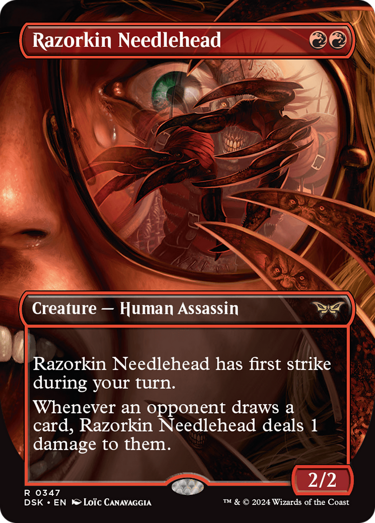 Razorkin Needlehead (Borderless) [Duskmourn: House of Horror] | Card Citadel