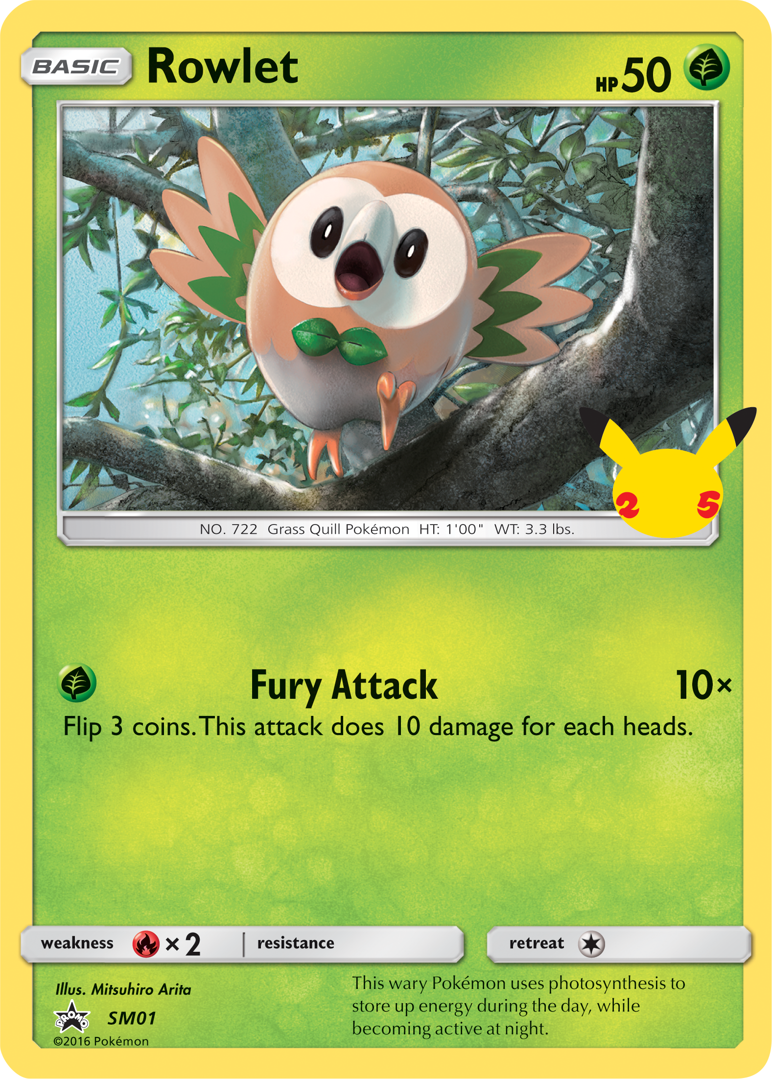 Rowlet (SM01) (Jumbo Card) [First Partner Pack] | Card Citadel