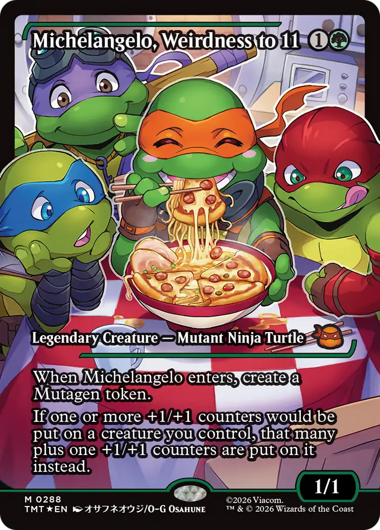 Michelangelo, Weirdness to 11 (Showcase) [Teenage Mutant Ninja Turtles] | Card Citadel