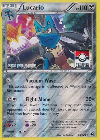 Lucario (63/124) (League Promo 2nd Place) [XY: Fates Collide] | Card Citadel