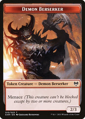 Elf Warrior // Demon Berserker Double-Sided Token [Kaldheim Tokens] | Card Citadel