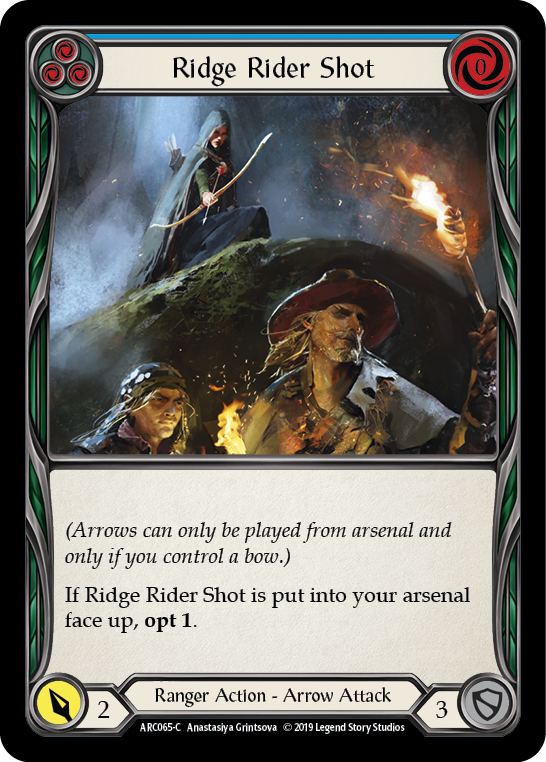 Ridge Rider Shot (Blue) [ARC065-C] (Arcane Rising)  1st Edition Rainbow Foil | Card Citadel