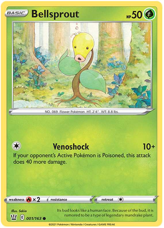 Bellsprout (001/163) [Sword & Shield: Battle Styles] | Card Citadel