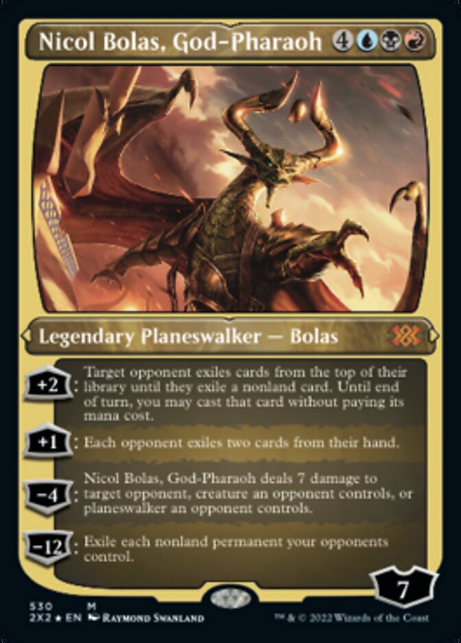 Nicol Bolas, God-Pharaoh (Foil Etched) [Double Masters 2022] | Card Citadel