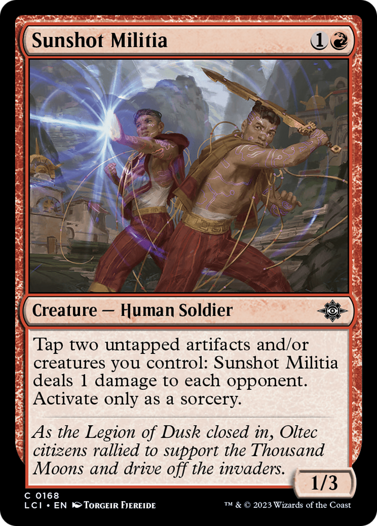 Sunshot Militia [The Lost Caverns of Ixalan] | Card Citadel