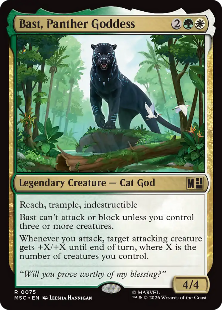 Bast, Panther Goddess (Surge Foil) [Marvel Super Heroes Commander] | Card Citadel