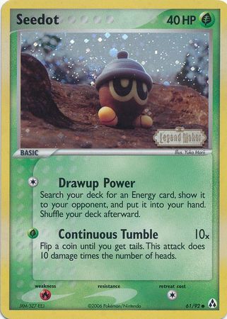 Seedot (61/92) (Stamped) [EX: Legend Maker] | Card Citadel