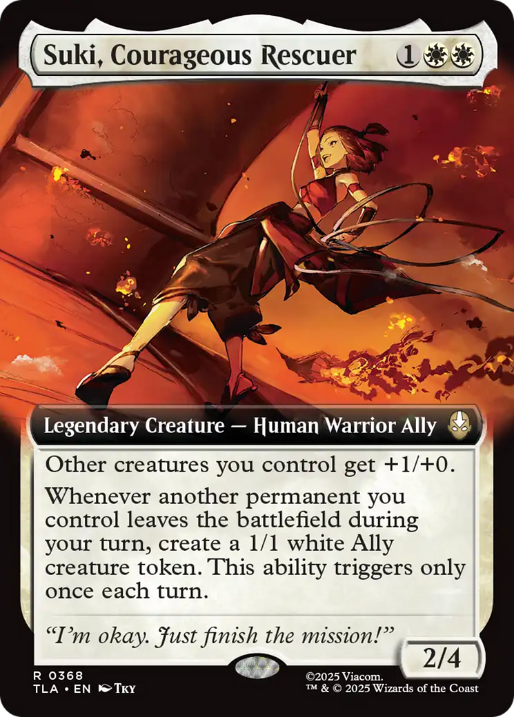 Suki, Courageous Rescuer (Extended Art) [Avatar: The Last Airbender] | Card Citadel