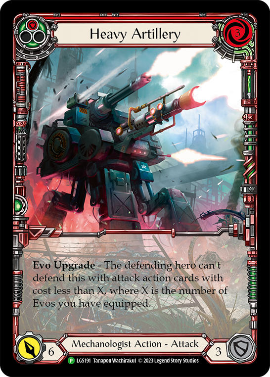 Heavy Artillery (Red) [LGS191] (Promo)  Rainbow Foil | Card Citadel