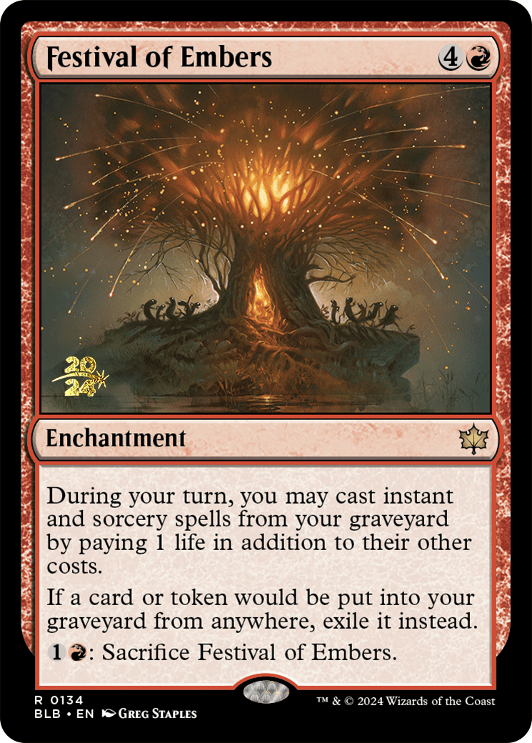 Festival of Embers [Bloomburrow Prerelease Promos] | Card Citadel