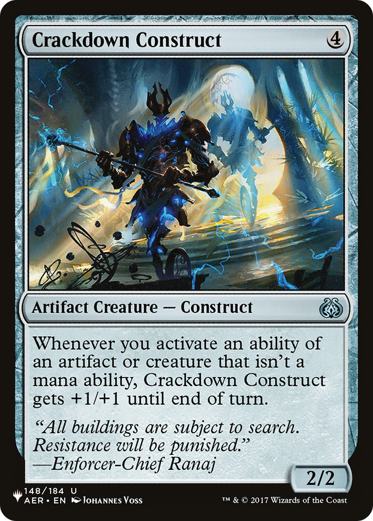 Crackdown Construct [The List Reprints] | Card Citadel