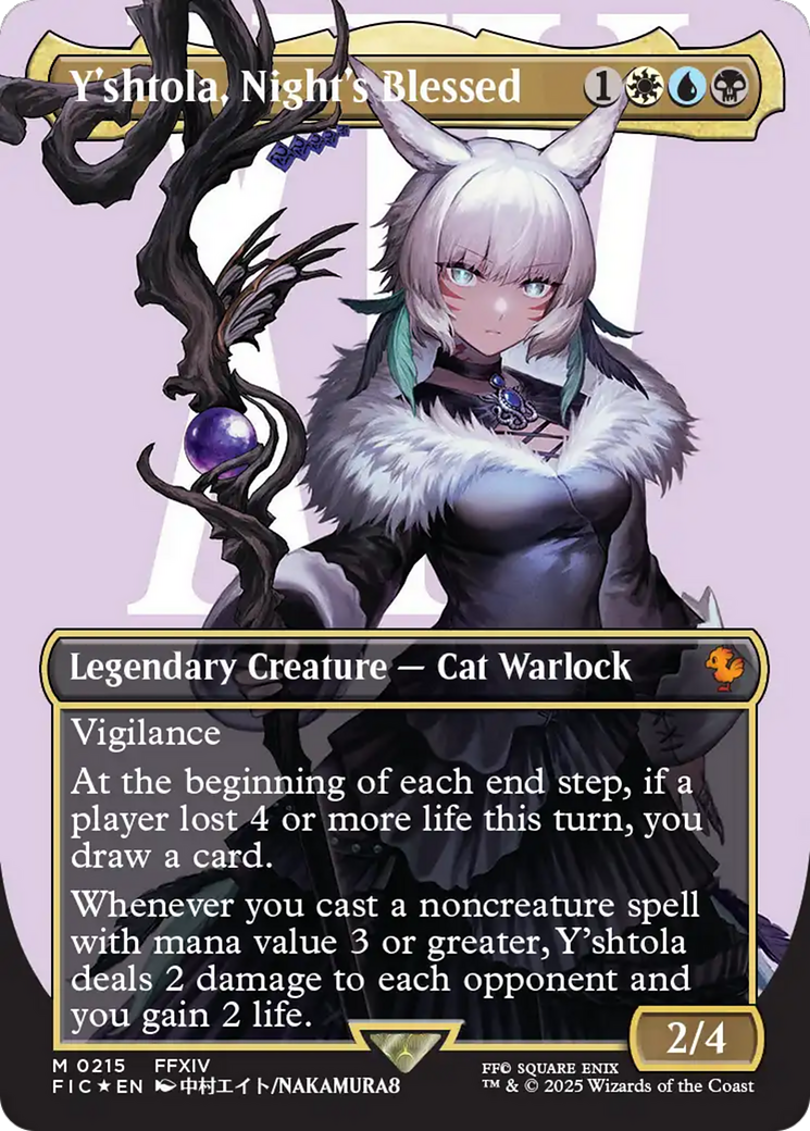 Y'shtola, Night's Blessed (Borderless) (Surge Foil) [FINAL FANTASY Commander] | Card Citadel