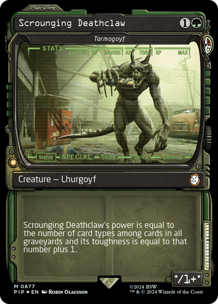 Scrounging Deathclaw - Tarmogoyf (Showcase) (Surge Foil) [Fallout] | Card Citadel