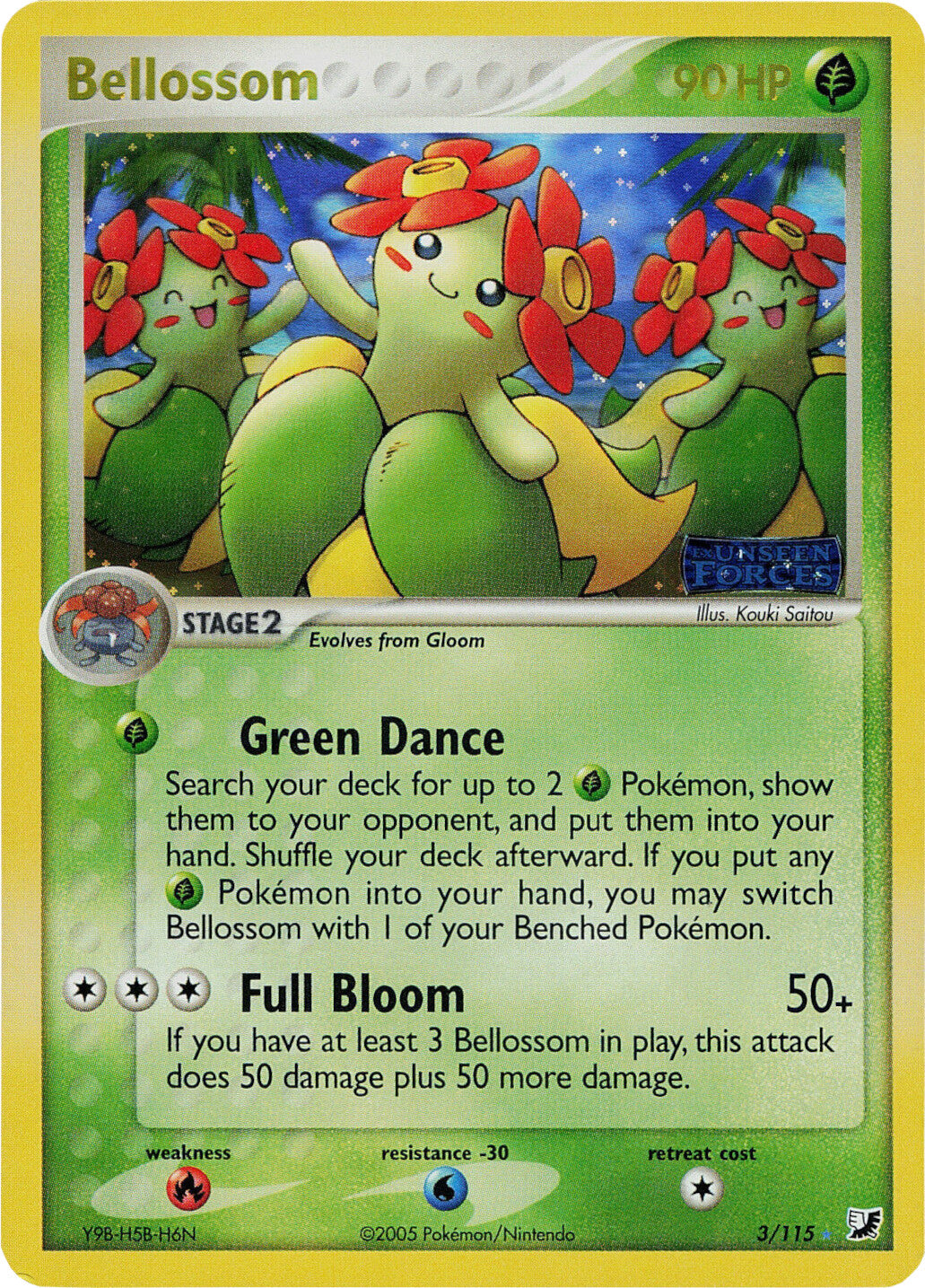 Bellossom (3/115) (Stamped) [EX: Unseen Forces] | Card Citadel