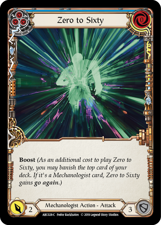 Zero to Sixty (Blue) [ARC028-C] (Arcane Rising)  1st Edition Normal | Card Citadel