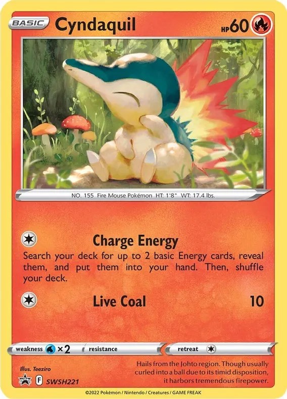 Cyndaquil (SWSH221) (Cosmos Holo) [Sword & Shield: Black Star Promos] | Card Citadel