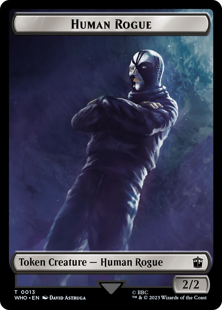 Human Rogue // Clue (0022) Double-Sided Token [Doctor Who Tokens] | Card Citadel