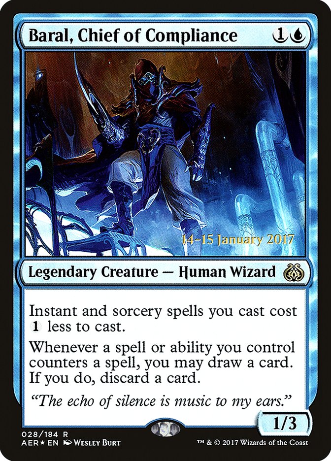 Baral, Chief of Compliance [Aether Revolt Prerelease Promos] | Card Citadel