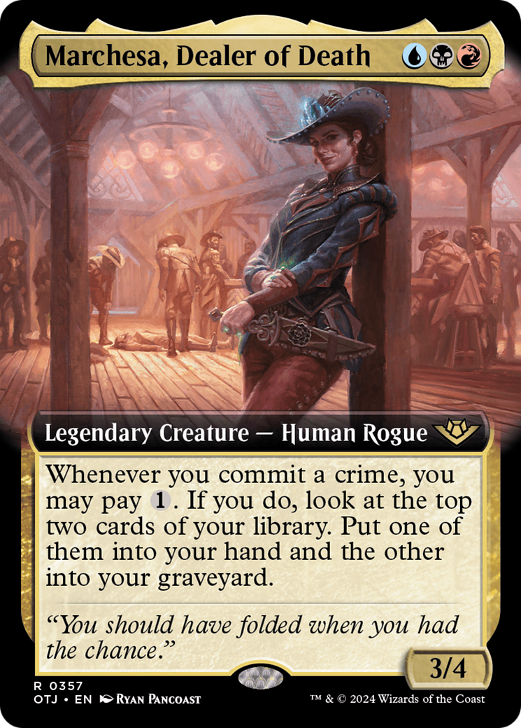 Marchesa, Dealer of Death (Extended Art) [Outlaws of Thunder Junction] | Card Citadel