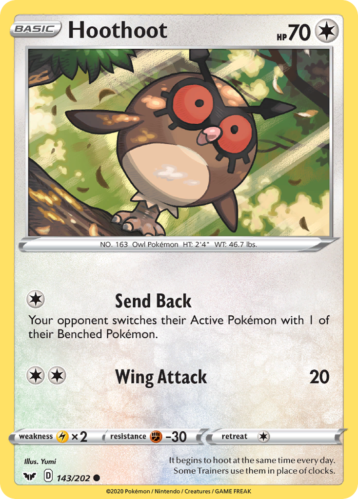 Hoothoot (143/202) [Sword & Shield: Base Set] | Card Citadel