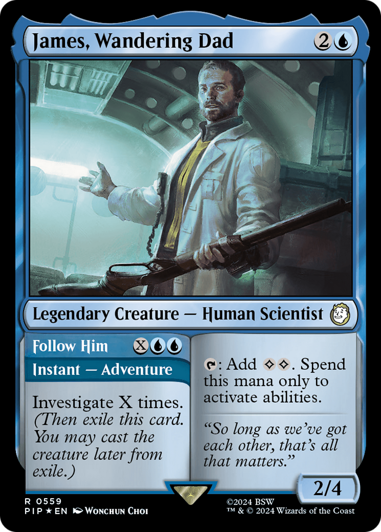 James, Wandering Dad // Follow Him (Surge Foil) [Fallout] | Card Citadel