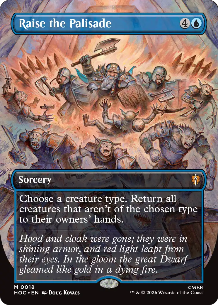 Raise the Palisade (Borderless) [The Hobbit: Eternal-Legal] | Card Citadel