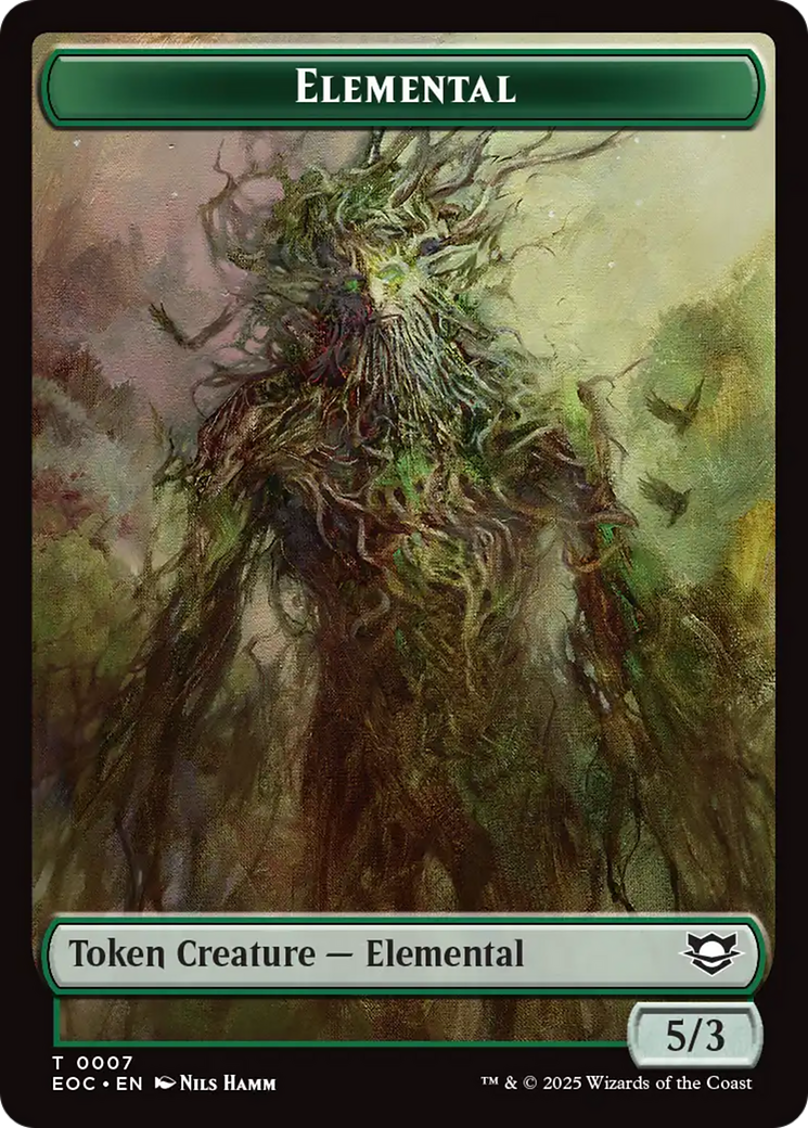 Insect // Elemental (0007) Double-Sided Token [Edge of Eternities Commander Tokens] | Card Citadel
