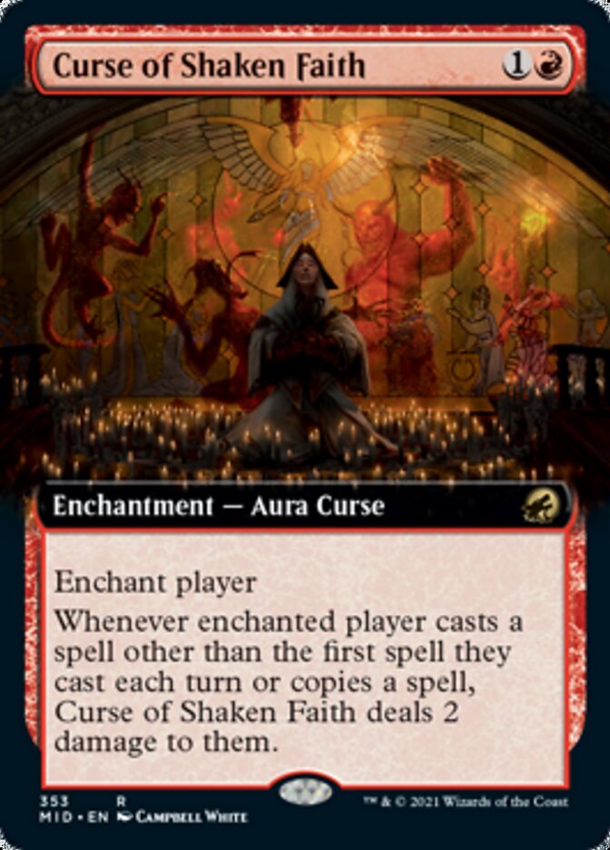 Curse of Shaken Faith (Extended Art) [Innistrad: Midnight Hunt] | Card Citadel