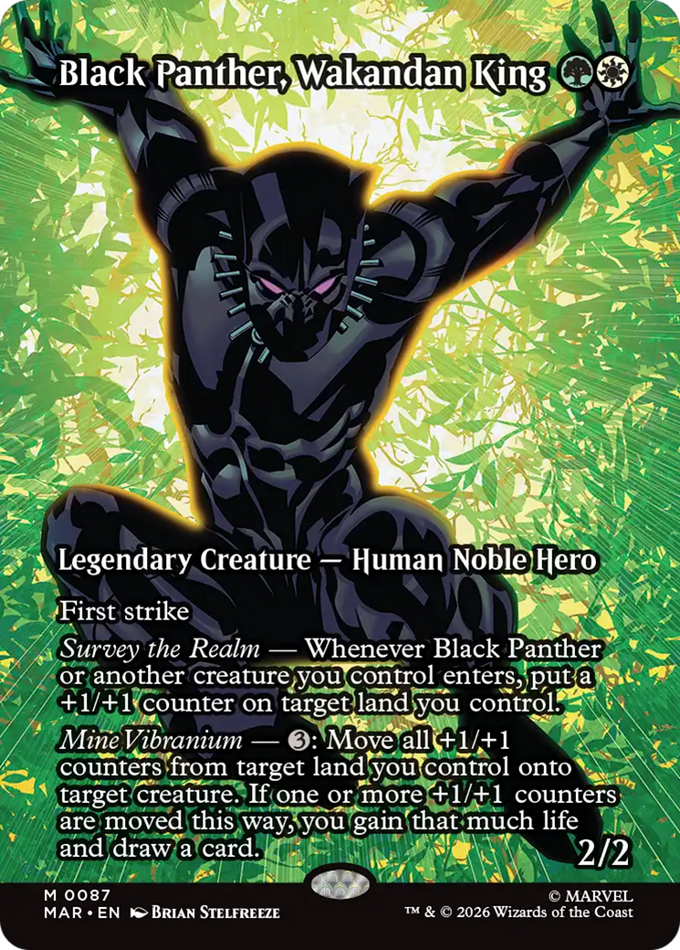 Black Panther, Wakandan King (Borderless) [Marvel Universe: Eternal-Legal] | Card Citadel