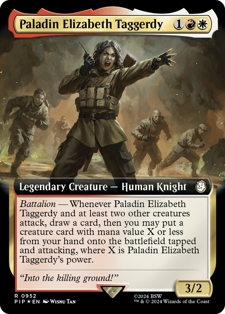 Paladin Elizabeth Taggerdy (Extended Art) (Surge Foil) [Fallout] | Card Citadel