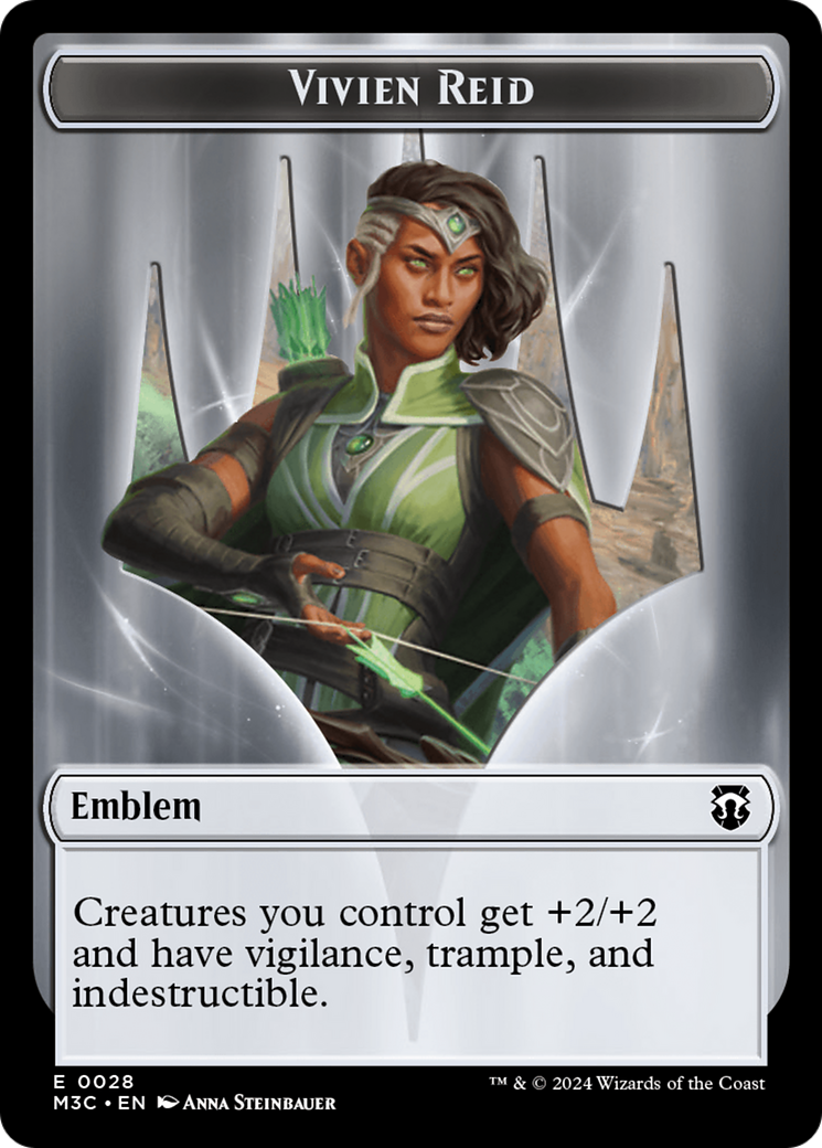 Forest Dryad (Ripple Foil) // Emblem - Vivien Reid Double-Sided Token [Modern Horizons 3 Commander Tokens] | Card Citadel