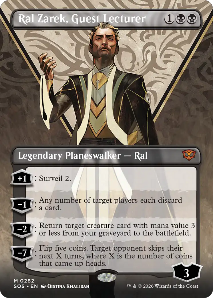 Ral Zarek, Guest Lecturer (Borderless) [Secrets of Strixhaven] | Card Citadel