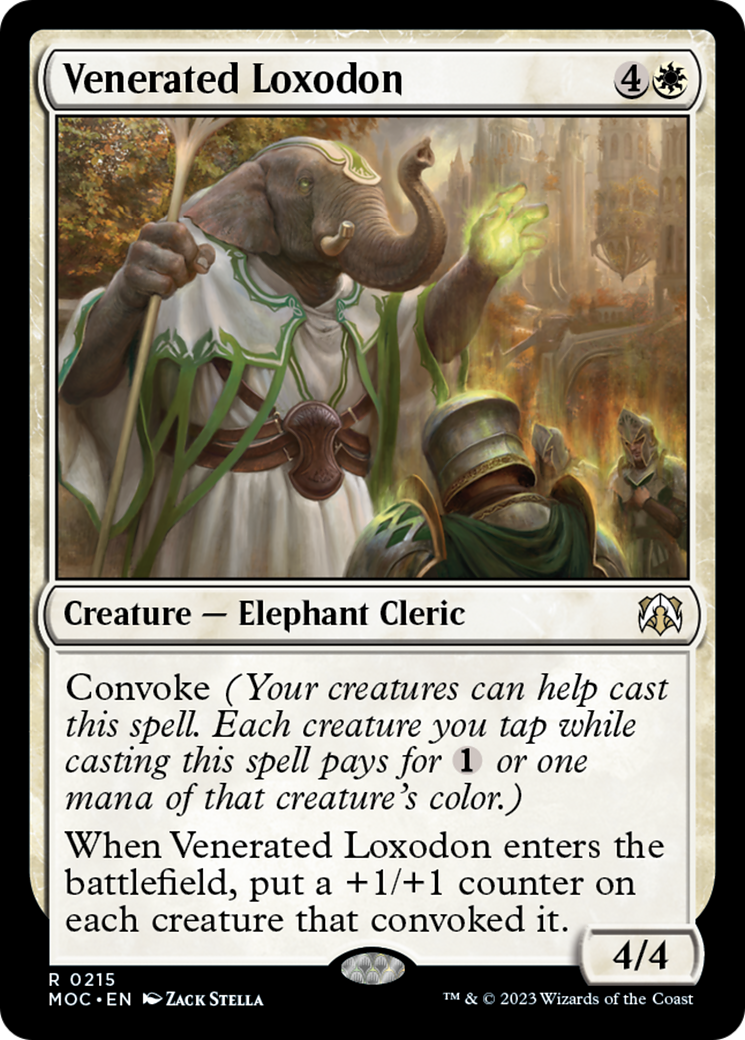 Venerated Loxodon [March of the Machine Commander] | Card Citadel