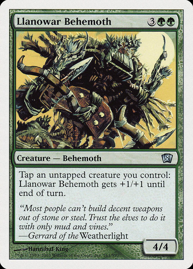 Llanowar Behemoth (8th Edition) [Oversize Cards] | Card Citadel