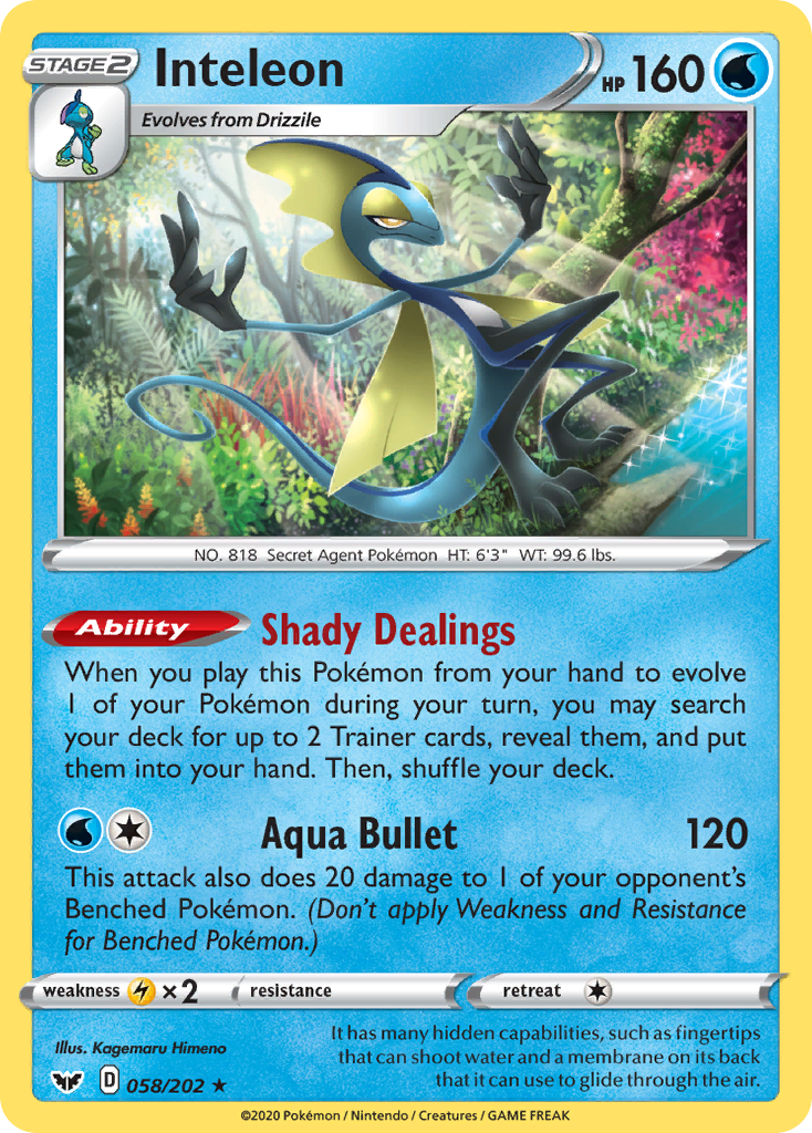 Inteleon (058/202) [Sword & Shield: Base Set] | Card Citadel