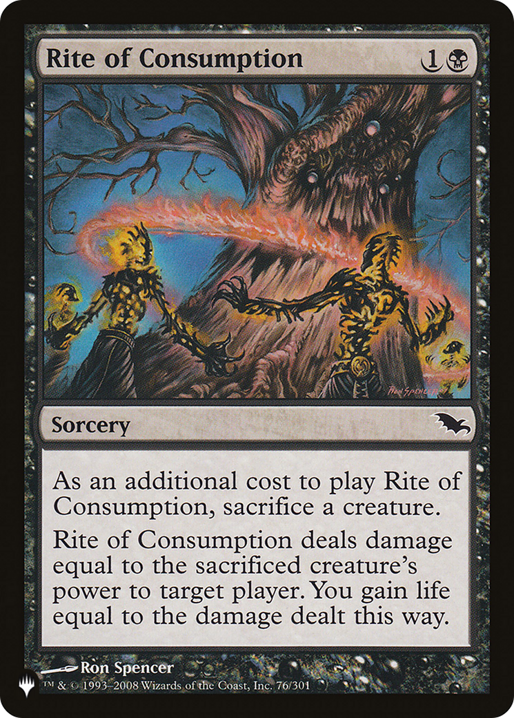 Rite of Consumption [The List Reprints] | Card Citadel