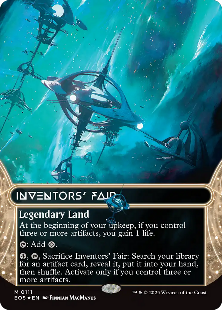 Inventors' Fair (0111) (Borderless) (Galaxy Foil) [Edge of Eternities: Stellar Sights] | Card Citadel