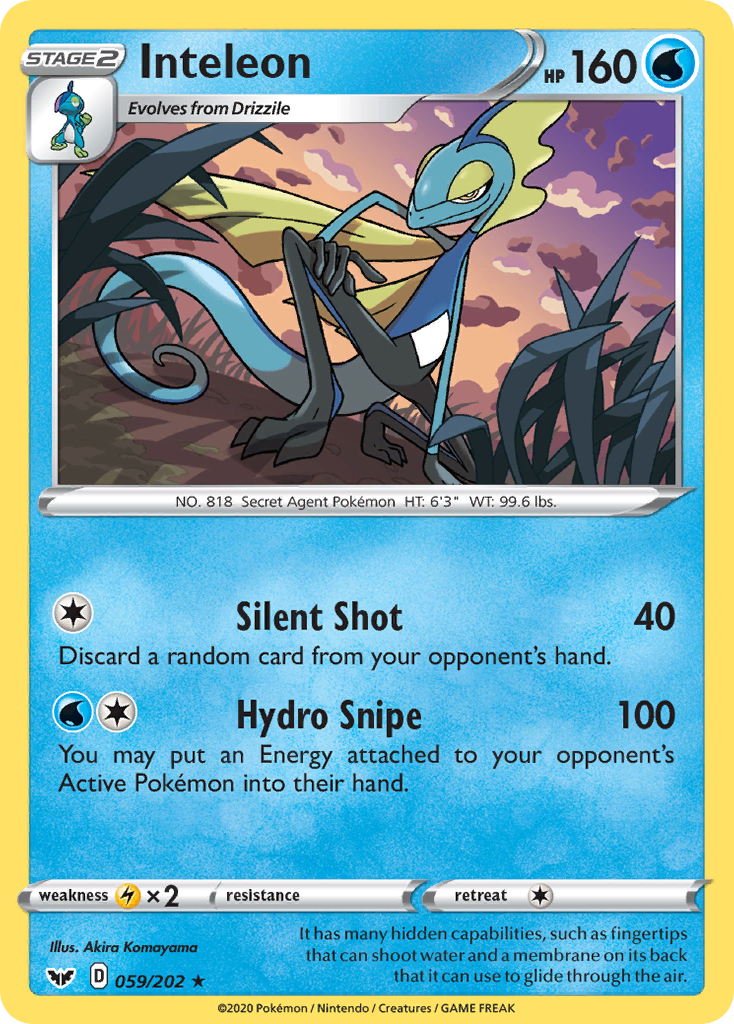 Inteleon (059/202) [Sword & Shield: Base Set] | Card Citadel