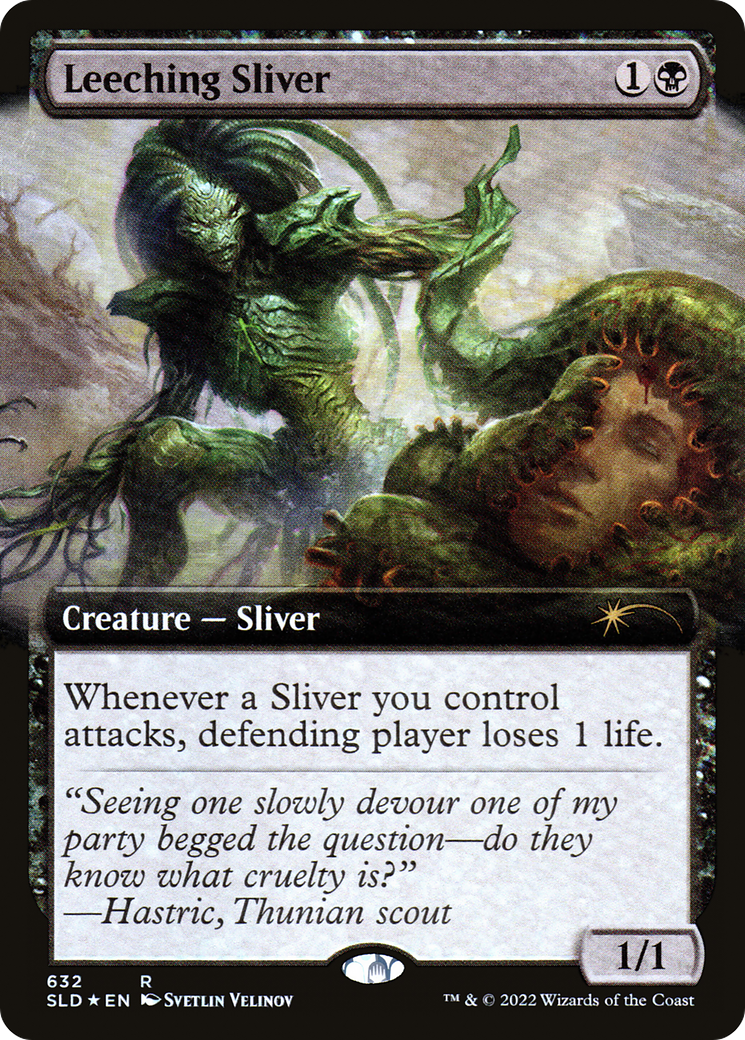 Leeching Sliver (Extended Art) [Secret Lair Drop Promos] | Card Citadel