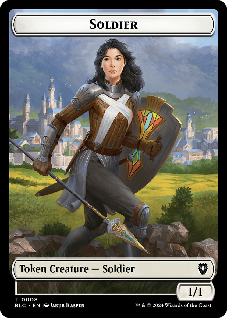 Human // Soldier Double-Sided Token [Bloomburrow Commander Tokens] | Card Citadel