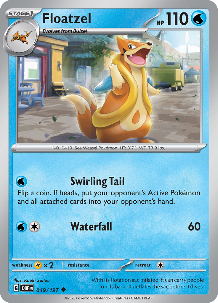 Floatzel (049/197) [Scarlet & Violet: Obsidian Flames] | Card Citadel