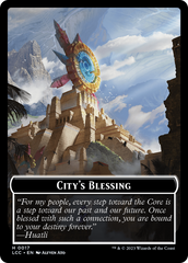 City's Blessing // Dinosaur Double-Sided Token [The Lost Caverns of Ixalan Commander Tokens] | Card Citadel