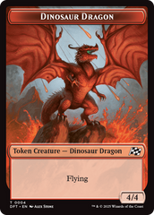 Dinosaur Dragon // Treasure Double-Sided Token [Aetherdrift Tokens] | Card Citadel