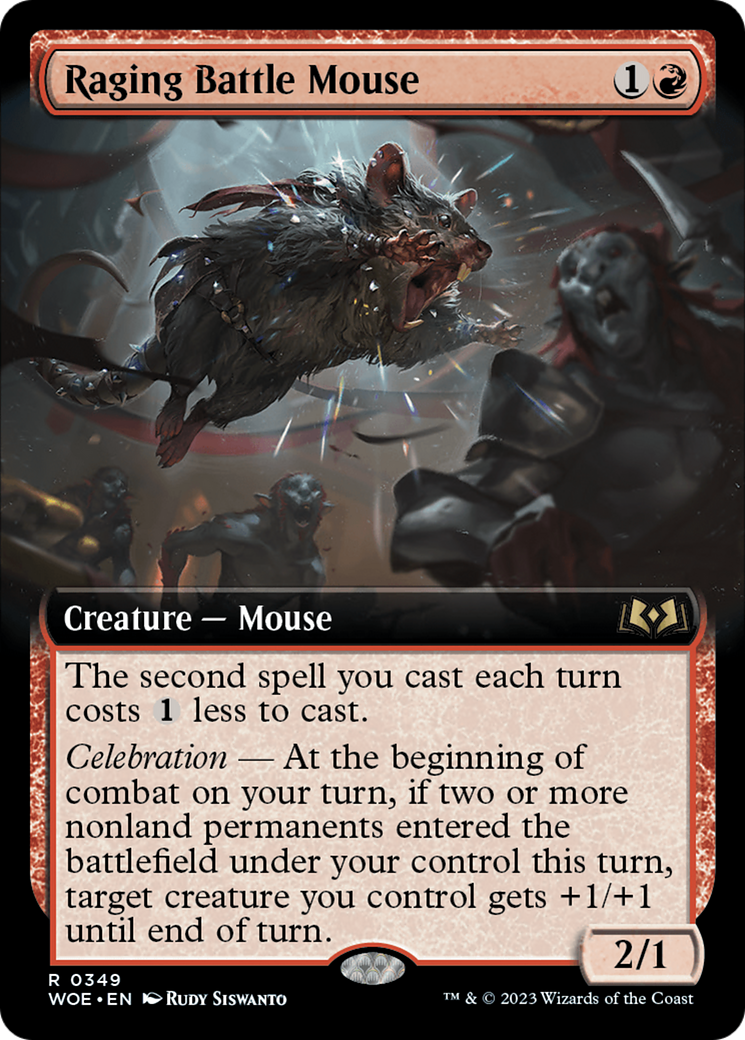 Raging Battle Mouse (Extended Art) [Wilds of Eldraine] | Card Citadel