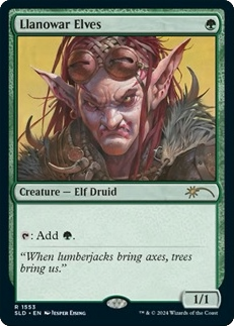 Llanowar Elves (1553) (Rainbow Foil) [Secret Lair Drop Series] | Card Citadel