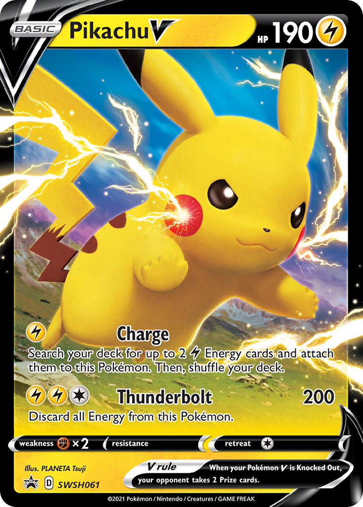 Pikachu V (SWSH061) (Jumbo Card) [Sword & Shield: Black Star Promos] | Card Citadel