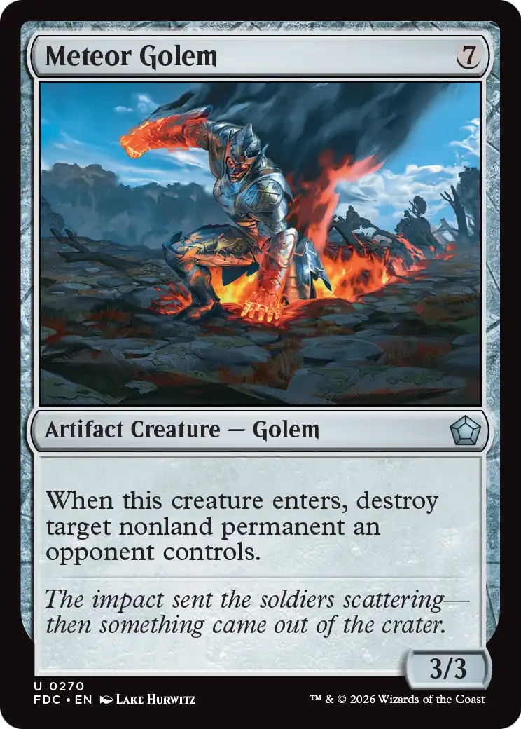 Meteor Golem [Foundations Commander] | Card Citadel
