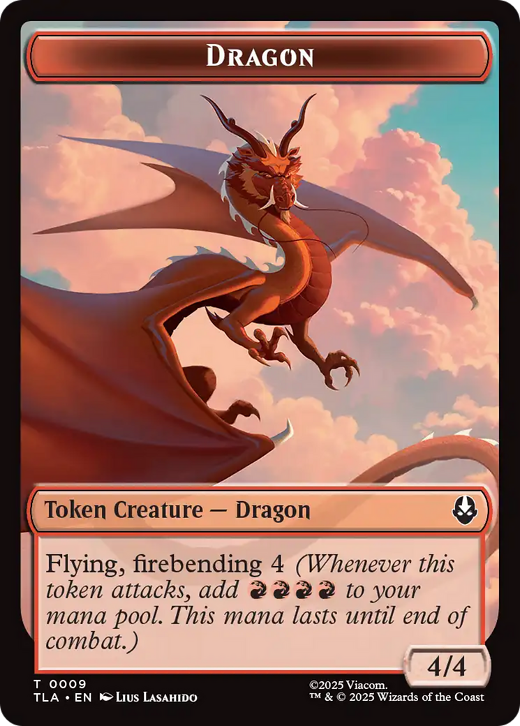 Dragon // Food (0019) Double-Sided Token [Avatar: The Last Airbender Tokens] | Card Citadel