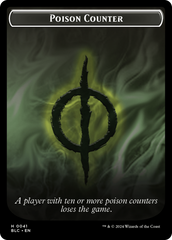 Rabbit // Poison Counter Double-Sided Token [Bloomburrow Commander Tokens] | Card Citadel